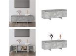 Vidaxl Mobile Tv Grigio Cemento 120X30X40,5 Cm Materiale A Base Di Legno - Mobile Tv - Mobile Tv - Mobiletto Tv - Lavagna - Mobiletto Stereo