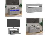 Vidaxl Mobile Tv Con Luci Led Grigio Cemento 75X35X40 Cm - Mobile Tv - Mobili Tv - Mobili Tv - Porta Tv