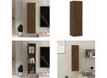 Vidaxl Mobile Tv A Parete In Rovere Marrone 30,5X30X110 Cm - Mobile Tv A Parete - Mobile Tv - Mobile Tv - Mobili Tv