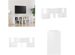 Mobile Tv Vidaxl Bianco Lucido 104X30X52Cm Materiale A Base Di Legno - Mobile Tv - Mobili Tv - Mobile Tv - Mobile Tv