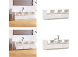 Vidaxl Mobile Tv Bianco 140X37X50 Cm In Pino Massiccio - Mobile Tv - Mobile Tv - Mobiletto Tv - Mobiletto Basso - Mobiletto Stereo