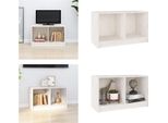 Vidaxl Mobile Tv Bianco 70X33X42 Cm In Pino Massiccio - Mobile Tv - Mobile Tv - Mobiletto Tv - Mobiletto Basso - Mobiletto Stereo