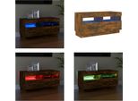 Vidaxl Mobile Tv Con Luci Led Rovere Fumé 80X35X40 Cm - Mobile Tv - Mobili Tv - Mobili Tv - Porta Tv