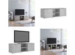 Vidaxl Mobile Tv Grigio Cemento 120X34X37 Cm Materiale A Base Di Legno - Mobile Tv - Mobile Tv - Tavolo Tv - Tavoli Tv