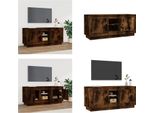 Vidaxl Mobile Tv In Rovere Fumé 102X35X45 Cm Materiale A Base Di Legno - Mobile Tv - Mobile Tv - Mobili Tv - Porta Tv
