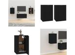 Vidaxl Mobili Tv A Parete 2 Pz. Nero 40X34,5X60 Cm - Mobile Tv A Parete - Mobili Tv A Parete - Mobile Tv - Console Tv