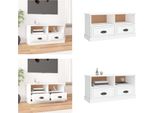 Mobile Tv Vidaxl Bianco Lucido 93X35,5X45 Cm Materiale A Base Di Legno - Mobile Tv - Mobile Tv - Mobile Tv - Supporto Tv
