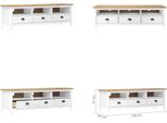 Vidaxl Mobile Tv Hill White 158X40X47 Cm Pino Massiccio - Mobile Tv - Mobili Tv - Mobili Tv - Credenza
