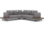 Soggiorno Grigio Divano Tessile Divano A L Di Design Divano Imbottito Di Lusso Jvmoebel
