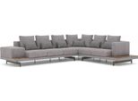 Divano Angolare Di Design A L Grigio Tessile Arredamento Soggiorno Jvmoebel