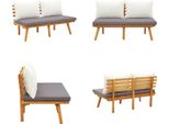 Vidaxl Panca Da Giardino Con Cuscino 115 Cm In Legno Massiccio Di Acacia - Panca Da Giardino - Panche Da Giardino - Panche - Panchine