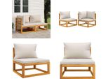 Vidaxl Set Divano Da Giardino 2 Pezzi Con Cuscini In Legno Massiccio Di Acacia - Set Divano Da Giardino - Set Divano Da Giardino - Salotto - Divano Da Giardino