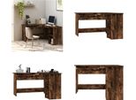 vidaXL Eckschreibtisch Räuchereiche 120x140x75 cm Holzwerkstoff - Eckschreibtisch - Eckschreibtische - Schreibtisch - Büroschreibtisch