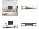 Mobile Tv Vidaxl Rovere Fumé 201X35X45 Cm Materiale A Base Di Legno E Ferro - Mobile Tv - Mobili Tv - Porta Tv - Mobili Tv