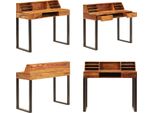 vidaXL Schreibtisch 110 x 50 x 94 cm Massivholz und Stahl - Schreibtisch - Schreibtische - Bürotisch - Bürotische