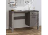 vidaXL Schreibtisch HAMAR Hellgrau 113x50x75 cm Massivholz Kiefer - Schreibtisch - Schreibtische - Holz Schreibtisch - Bürotisch