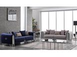 Divano Samt Divano Silber Sofagarnitur 3+3 Sitzer Couchen Jvmoebel