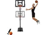 NAIZY Basketballkorb mit Ständer Basketball Hoop - Höhenverstellbarer 230 bis 305 cm Basketballkorb für Adults und Kinder - Basketballanlage
