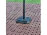 Supporto Per Ombrellone 'Biccari' In Cemento 35X35X4,5 Cm Quadrato 11 Kg Nero