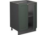 Vicco Mobiletto Base Cucina Fame-Line, 60 Cm , Pt Rovere, Verde-Oro Country House/Antracite