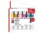 Marabu 1210000000213 Set Di Colori Acrilici Marabu Color Blocking, 6 X 12 Ml