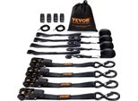 Vevor Set Di 4 Cinghie Di Fissaggio 0,025 X 4,6 M Cinghia Di Fissaggio 998 Kg Cinghia Di Fissaggio A Cricchetto Cinghia In Poliestere Cinghia Acciaio Al Carbonio Ganci Di Fissaggio Cinghia Di Fissaggio A Cricchetto Ideale Per Moto Biciclette Kayak Utv Barche Atv