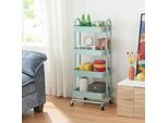 Carrello Da Cucina 'PyhäNtä' Con 4 Cestini 103,5 X 46 X 35 Cm Acciaio Verde Menta