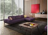 Set Soggiorno Divano Angolare A L + Tavolino Viola Jvmoebel