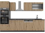 Vicco Cucina Componibile R-Line, 300 Cm Con Armadio Alto, Pt Antracite, Rovere Artigianale/Antracite