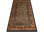 Tappeto Di Lana Kashqai 4301 500 Orientale, Cornice Beige / Verde Beige 160X240 Cm