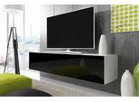 Tavolino Per Tv Lodi - Larghezza 100 Cm, Bianco / Nero