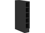 Armadietto Inferiore Aperto Agafija - Larghezza 15 Cm, Nero