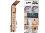 Pannello Doccia Design A Cascata, Getti Massaggianti E Miscelatore Per Bidet, Rose Golden 8009