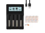 Batteria Ricaricabile CR123A, Capacità 800Mah, Caricatore Incluso, 8 Batterie 1 Caricatore