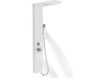 Yuenfong Pannello Doccia In Acciaio Inox Con Doccia A Pioggia, Colonna Doccia A Pioggia, Doccia Massaggiante, Set Doccia A Colonna Con Doccetta Per Bagno Doccia, Bianco