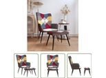 The Living Store Poltrona Relax Con Poggiapiedi Tessuto Patchwork