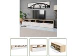 The Living Store 2 Pz. Mobili Tv In Legno Composito 95X35X36 Cm Rovere E Bianco