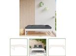 The Living Store Sgabello Da Giardino Bianco 120X80 Cm In Legno Di Pino Massiccio