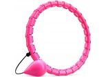 Hula Hoop Per La Riduzione Del Peso Con Peso, Palla, Brufoli, Circonferenza Regolabile, Smart | Abs, Rosa, 45 Cm