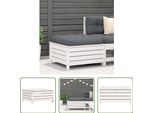 The Living Store Sgabello Da Giardino Bianco 62X63,5X32 Cm In Legno Di Pino Massiccio
