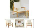 The Living Store Poltrona Da Giardino 2 Pezzi Con Cuscino In Legno Massiccio Di Acacia
