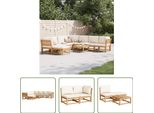 The Living Store Set Da Giardino 9 Pezzi Con Cuscini In Legno Massiccio Di Acacia