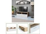 The Living Store Mobile Tv In Legno 95X35X36 Cm Rovere E Bianco