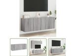 The Living Store Pensili Tv 2 Pz. Grigio Sonoma 60X30X41 Cm