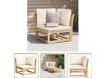 The Living Store Divano Angolare Da Giardino Con Cuscini 73X73X65 Cm In Legno Massiccio Di Acacia