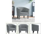 The Living Store Sedia Club In Velluto Grigio Scuro
