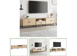 The Living Store Mobile Tv Con Cassetto Rovere Sonoma 200X25X44Cm Materiale Legno
