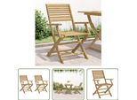 The Living Store Sedie Da Giardino 2 Pz. Pieghevoli 54,5X61,5X86,5Cm In Legno Massiccio Di Acacia