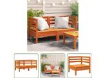 The Living Store Divani Da Giardino Ad Angolo 2 Pz. Legno Di Pino Massiccio Marrone Cera
