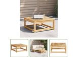 The Living Store Tavolo Da Giardino 63X63X30 Cm In Legno Massiccio Di Acacia